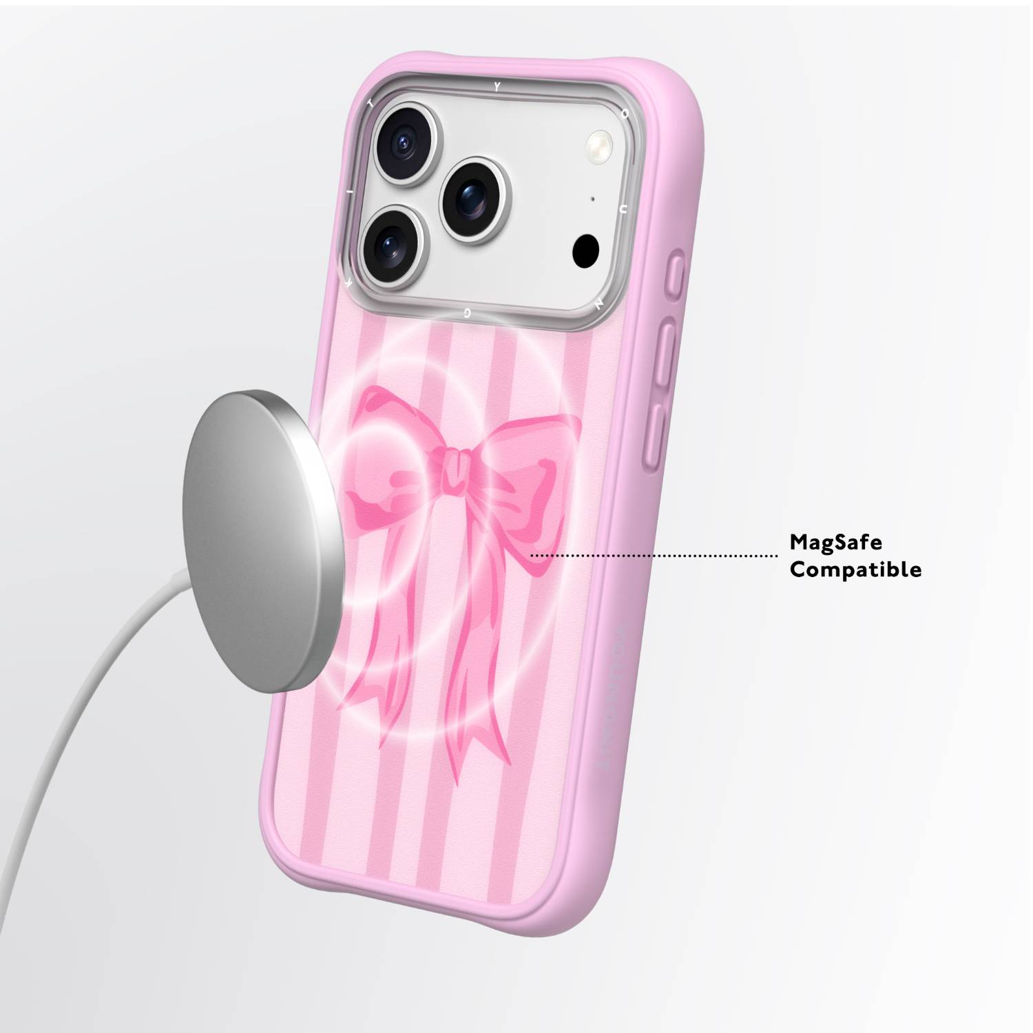 قاب Papion پاپیون راه راه صورتی یانگ کیت Youngkit آیفون